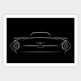 1963 Ford Thunderbird (Bullet bird) - rear stencil, white Magnet